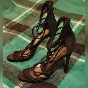 WOMENS HERSTYLE HEELS STILETTO BLACK SIZE 8